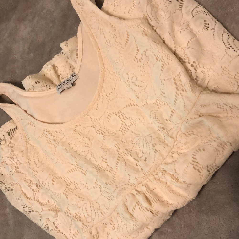 Off-white lace dress